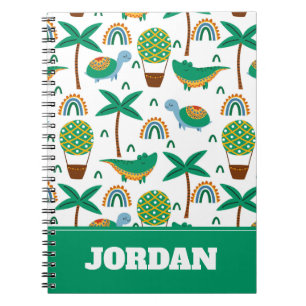 Carnet Joli Alligator tortue colorée Motif arc-en-ciel