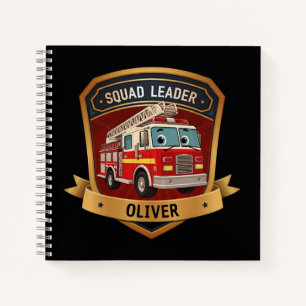 Carnet Joli Badge Personnalisé de Pompiers Personnalisé