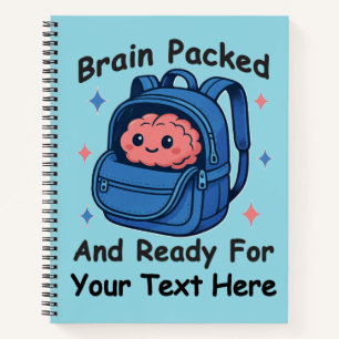 Carnet Joli «Cerveau Prêt» Personnalisable pour la Rentré