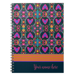 Carnet Joli Coeur Floral Nom Personnalisé Inspirivité