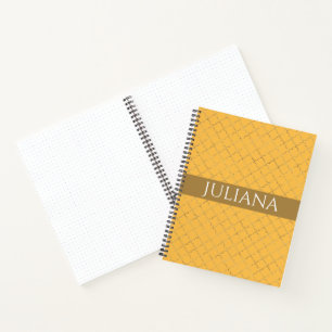 Carnet Joli Daffodil Gold Quatrefoil Personnalisé
