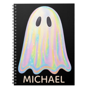 Carnet Joli Fantôme Arc-en-Ciel Pastel Effrayant Esthét