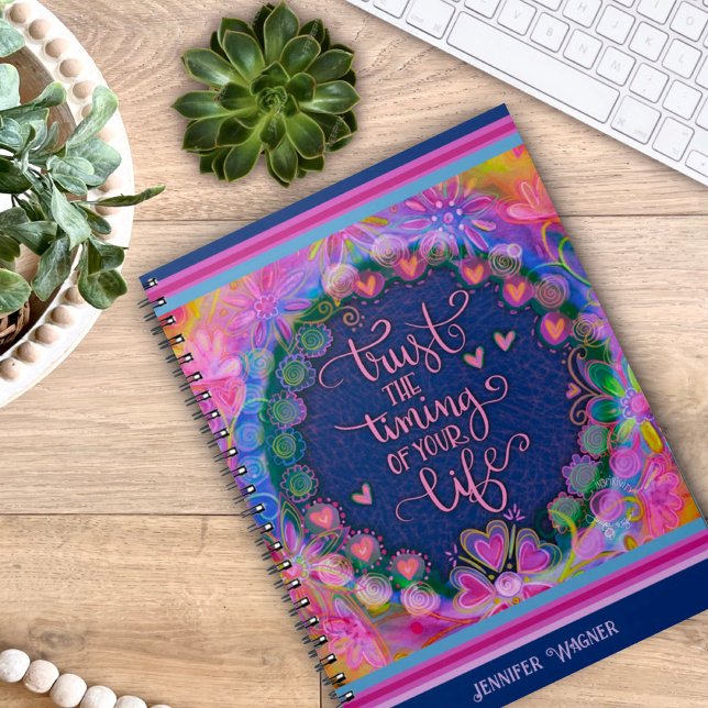 Carnet Joli Fleurs Roses Coeurs Confiance Le Moment (Créateur téléchargé)