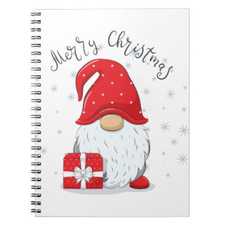 Carnet Joli gnome Joyeux Noël.