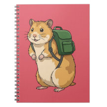 Joli hamster randonneur avec sac à dos