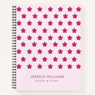 Carnet Joli monogramme de parties scintillant rose chaud