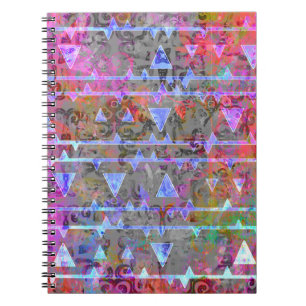 Carnet Joli motif aztèque de symbole de triangle