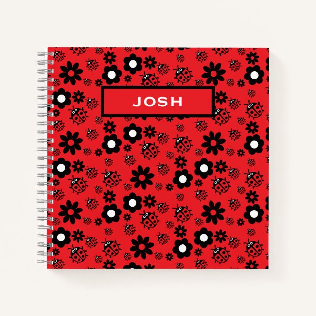 Carnet Joli motif coccinelle (Devant)