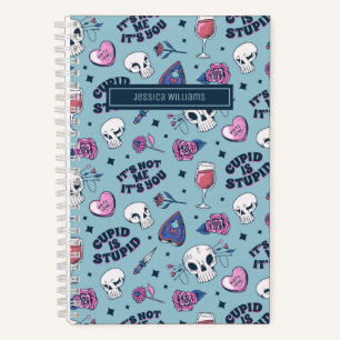 Carnet Joli motif de doodle anti Saint-Valentin