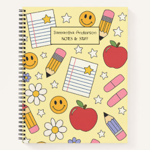 Carnet Joli motif de rentrée scolaire Fournitures scola