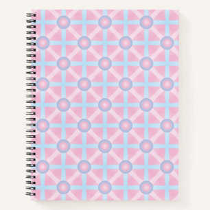 Carnet Joli motif rose, violet et bleu clair
