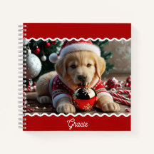 Joli Noël Golden Retriever Puppy Personnalisé