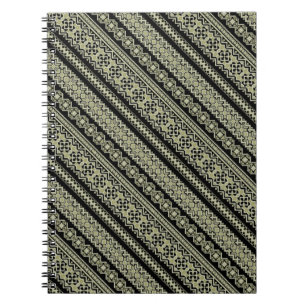 Carnet Joli noir olive ukraine ornament arrière - plan