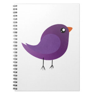 Carnet joli oiseau violet