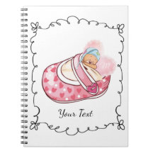 Joli Ours Sommeil Nom Monogramme Rose