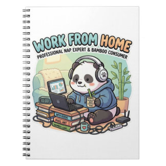Carnet Joli Panda Travaille De Chez Lui