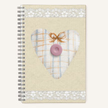Joli papier kraft avec coeur écossais avec dentell