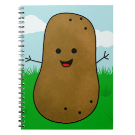 Carnet Joli pomme de terre heureux dans le jardin