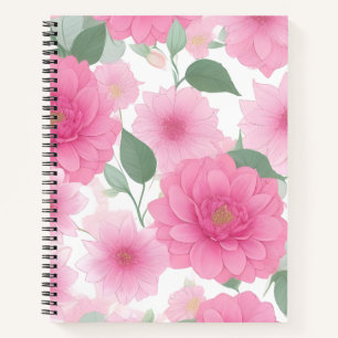 Carnet Joli rose Fleur esthétique Serene Floral Charme