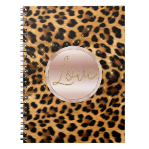 Carnet Joli Rose Gold Empreinte de léopard