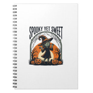 Carnet Joli T-shirt vintage de sorcière d'Halloween effra