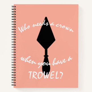 Carnet Joli Trowel d'archéologue rose et noir personnalis