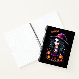 Carnet Jolie Adorable Kawaii Halloween sorcière