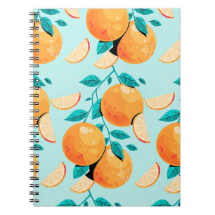 Carnet Jolie aquarelle Citrus orange