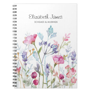 Carnet Jolie aquarelle Fleurs et baies