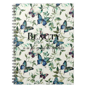 Carnet Jolie citation Beauté Papillons Bleus