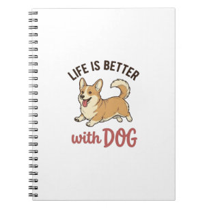 Carnet Jolie conception de la vie de chien Corgi est meil