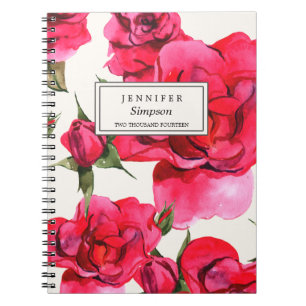 CARNET JOLIE COULEUR D'EAU FLORALE   NOTEBOOK