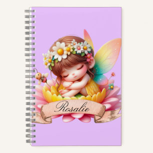 Carnet Jolie Fée Endormie Rêves Suaves Floraux Fantaisist