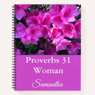 Carnet Jolie femme des Proverbes 31 Azalée