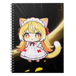 Carnet Jolie Fille Chibi Blonde en Robe Midi