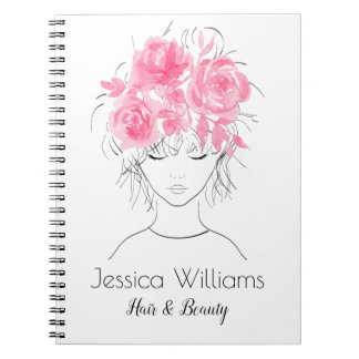Carnet Jolie fille rose rose-Floral