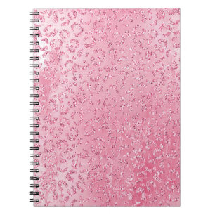 Carnet Jolie fille sucre Parties scintillant rose léopard