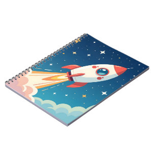 Carnet Jolie fusée spatiale qui décolle