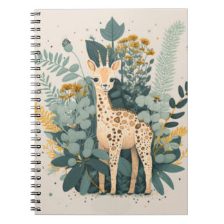 Carnet Jolie girafe fleurie