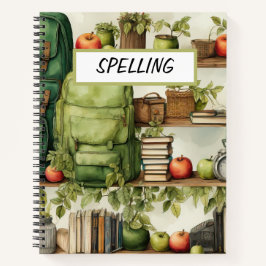 CARNET JOLIE PAQUET D'ÉCOLE VERTE D'EAU