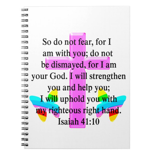 CARNET JOLIE SCRIPTURE ISAIAH 41:10 CONCEPTION (Devant)