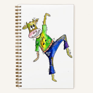 Carnet Jolie vache dansante Whimsical
