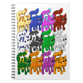 Carnet Jolie Xmas Kitten Chat Lignes Motif