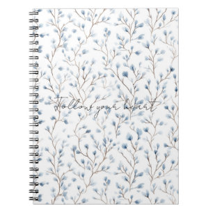 Carnet Jolies Fleurs Blanches Bleues