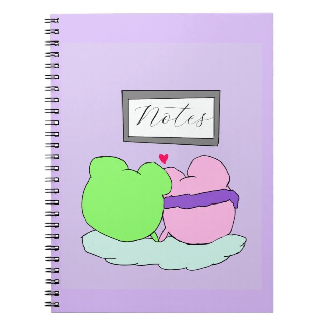 Carnet Jolies notes de grenouille violette (Devant)