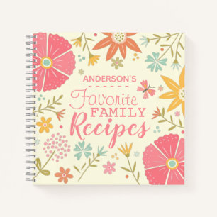 Carnet Jolies recettes florales personnalisées de la fami
