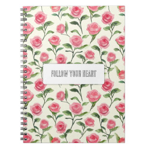 Carnet Jolies Roses Crème Roses Florales Roses