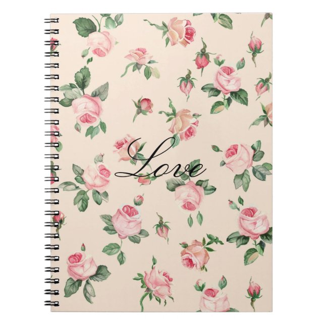 Carnet Jolies Roses Roses Florales (Devant)