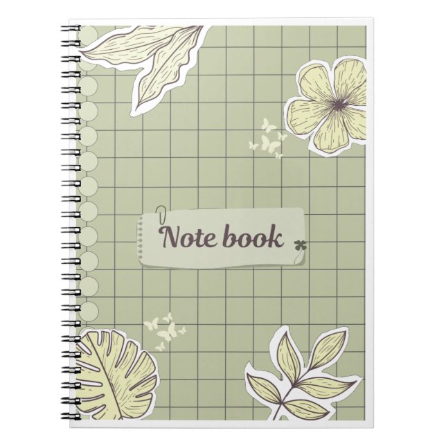 Carnet Jolis papillons de fleurs  (Devant)