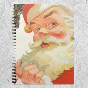 Carnet Jolly Santa Claus avec secret, Noël Vintage